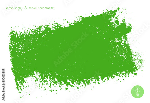 Ecology and environment concept with Paint splash vector texture for bio badge  eco friendly banner  eco love content  green thinking symbol  environmental protection agency design     Organic farming.