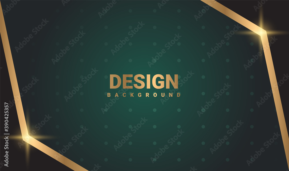 Golden abstract background banner with glowing gold color. Vector