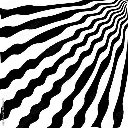 Abstract background with rays of sinuous lines