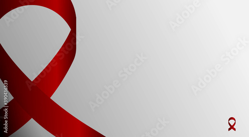 Awareness About AIDS. World day of fight against AIDS. red ribbon . Vector illustration of EPS10.Great for printing banners, flyers, and other graphics