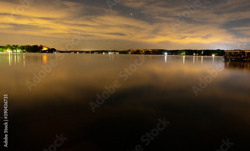 North Carolina lake at night