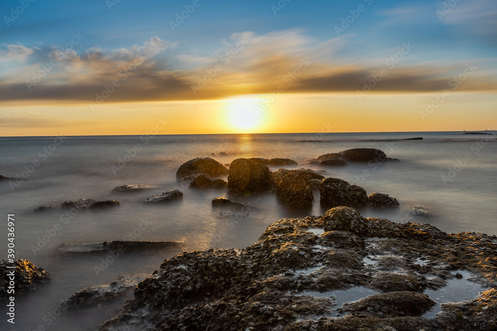 sunset on the beach