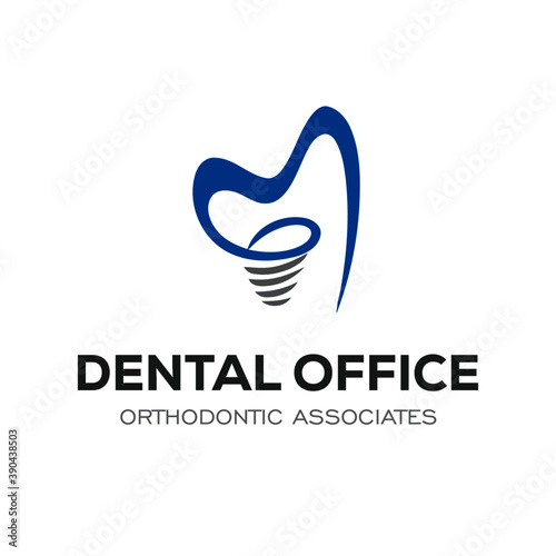 Dental Clinic Logo Design Dentist Logo Tooth abstract Linear Dentist stomatology