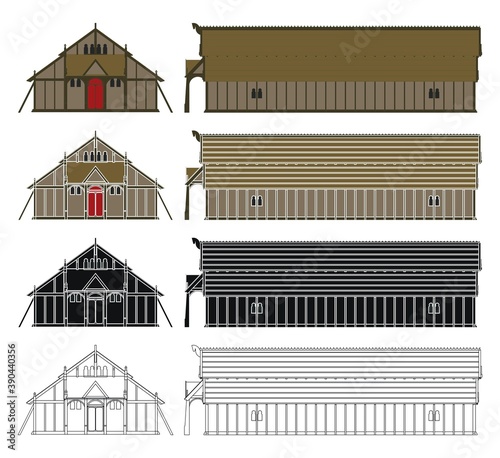 Viking hall of nordic culture.