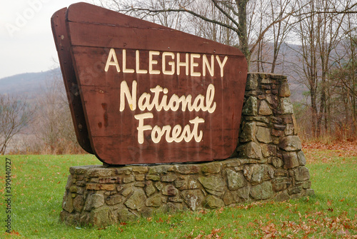 Welcome Sign at Allegheny National Forest photo