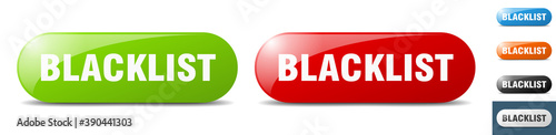 blacklist button. key. sign. push button set