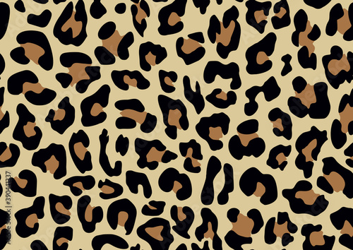  Leopard pattern vector seamless print trendy design. Cat skin.