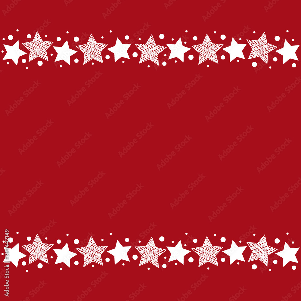 Layout of Christmas card with stars. Vector