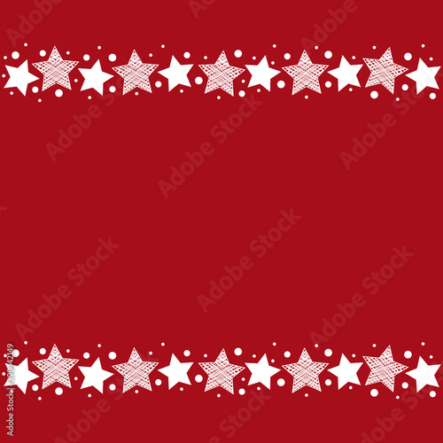 Layout of Christmas card with stars. Vector