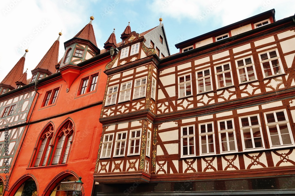 Fototapeta premium Schmucke Fachwerkhäuser, Fulda