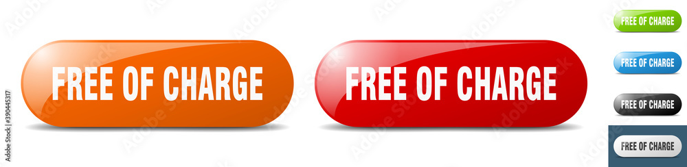 free of charge button. key. sign. push button set free of charge button. key. sign. push button set