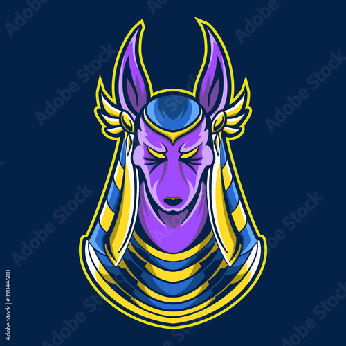 anubis mascot vector illustration design