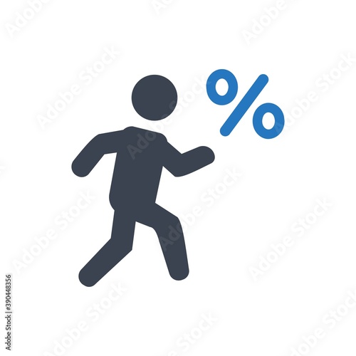 Loan bankruptcy icon