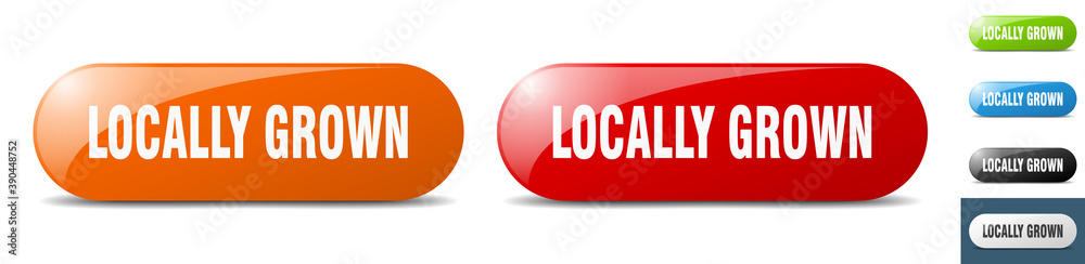 locally grown button. key. sign. push button set locally grown button. key. sign. push button set