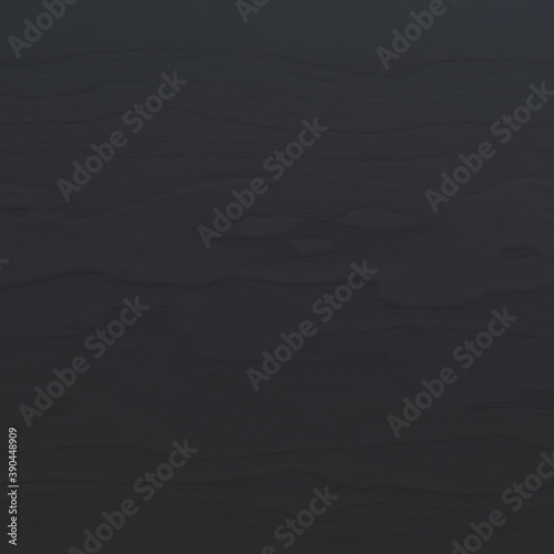 Black wooden plank, floor surface, tabletop or chopping, dark wood texture. 3D-rendering