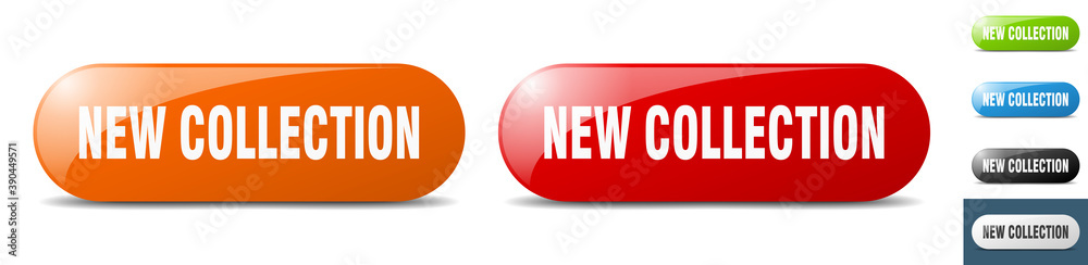 new collection button. key. sign. push button set new collection button. key. sign. push button set