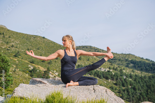 yoga poses woman mountain