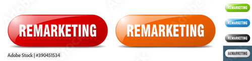 remarketing button. key. sign. push button set