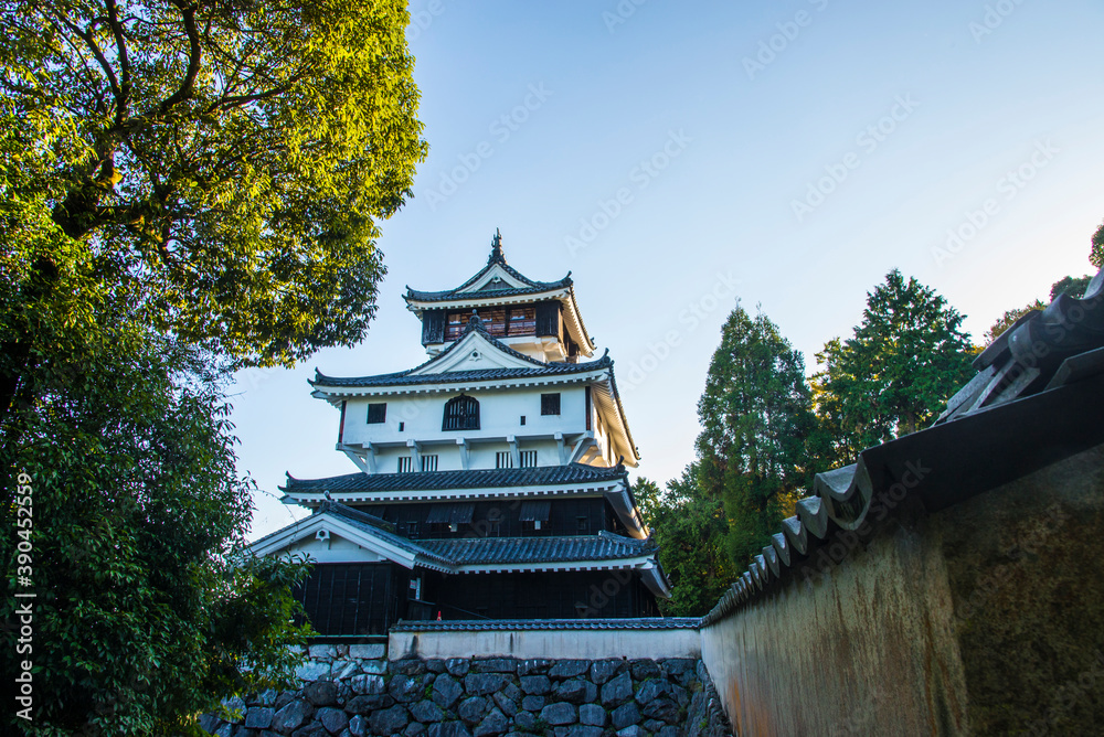 快晴の岩国城