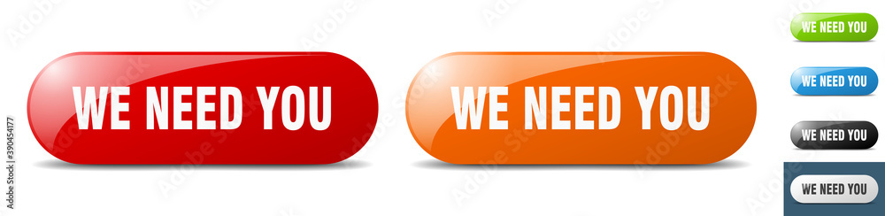 we need you button. key. sign. push button set we need you button. key. sign. push button set
