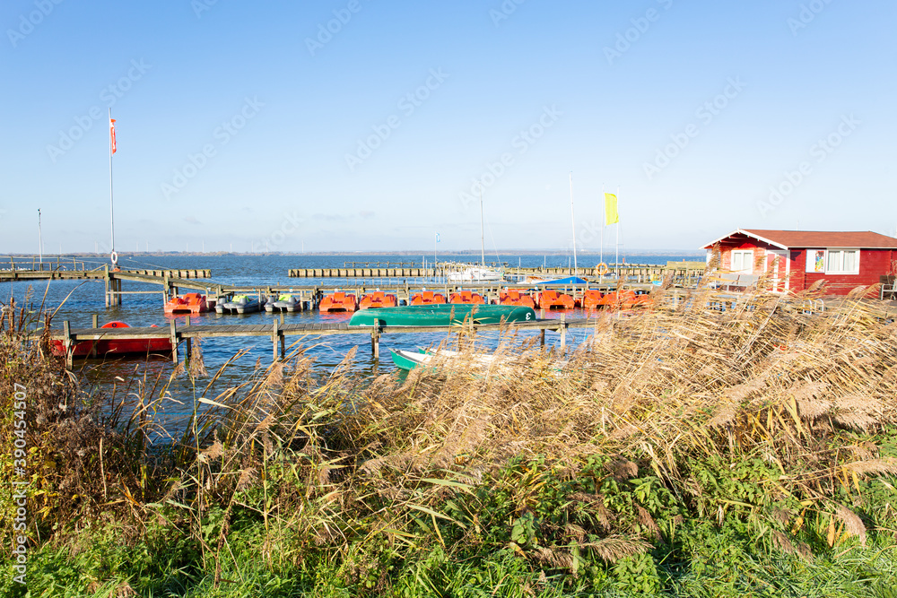 Small harbour in Sandbrink, Dümmer Lake in Lower Saxony, Germany Small harbour in Sandbrink, Dümmer Lake in Lower Saxony, Germany