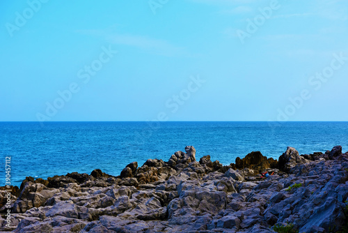 cliff in cefalu Sicily Italy