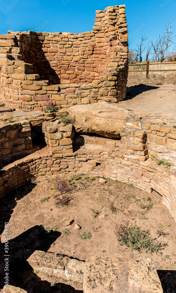Obraz premium Cedar Tree Tower Ruins, Mesa Verde National Park, Colorado, USA
