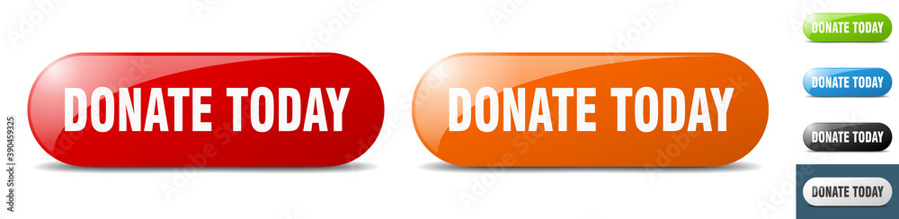 donate today button. key. sign. push button set donate today button. key. sign. push button set