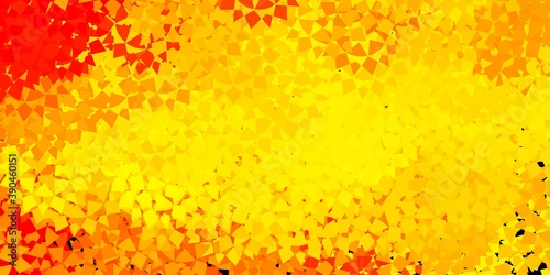 Light yellow vector texture with random triangles. © Guskova