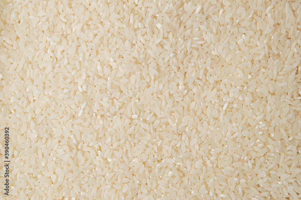 Uncooked white rice background texture
