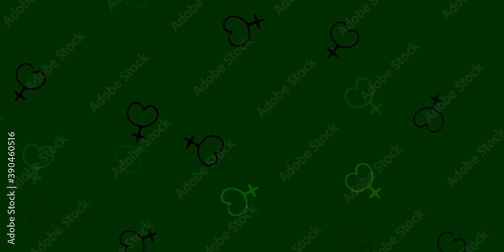Light Green vector template with businesswoman signs. Light Green vector template with businesswoman signs.