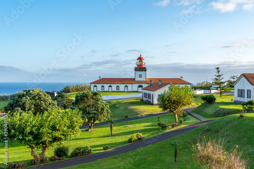 Azores, Island of Flores, the lighthouse of Lajes. photo