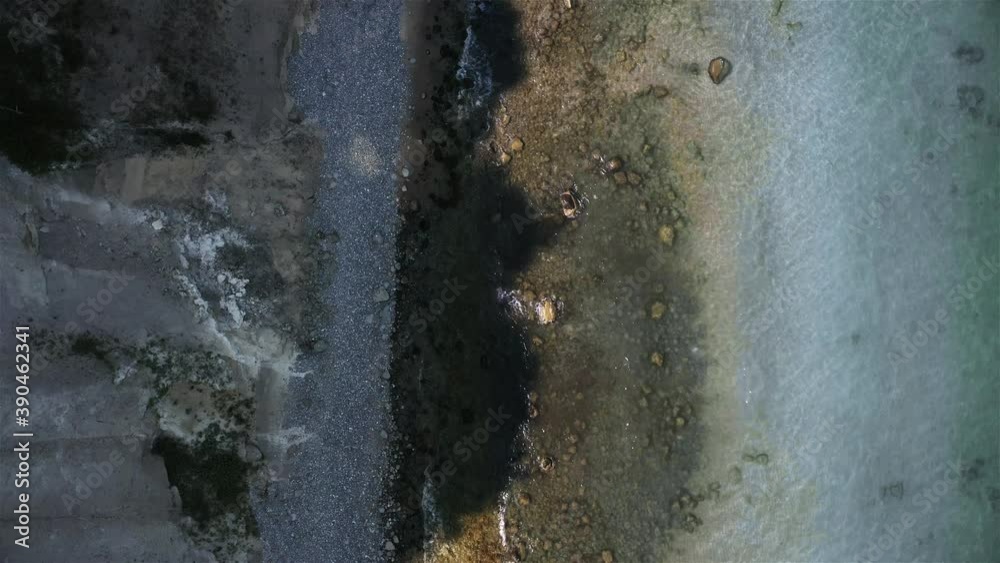 aerial view on a rocky beach aerial view on a rocky beach