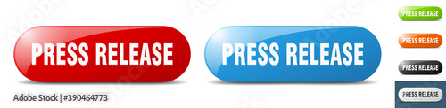 press release button. key. sign. push button set