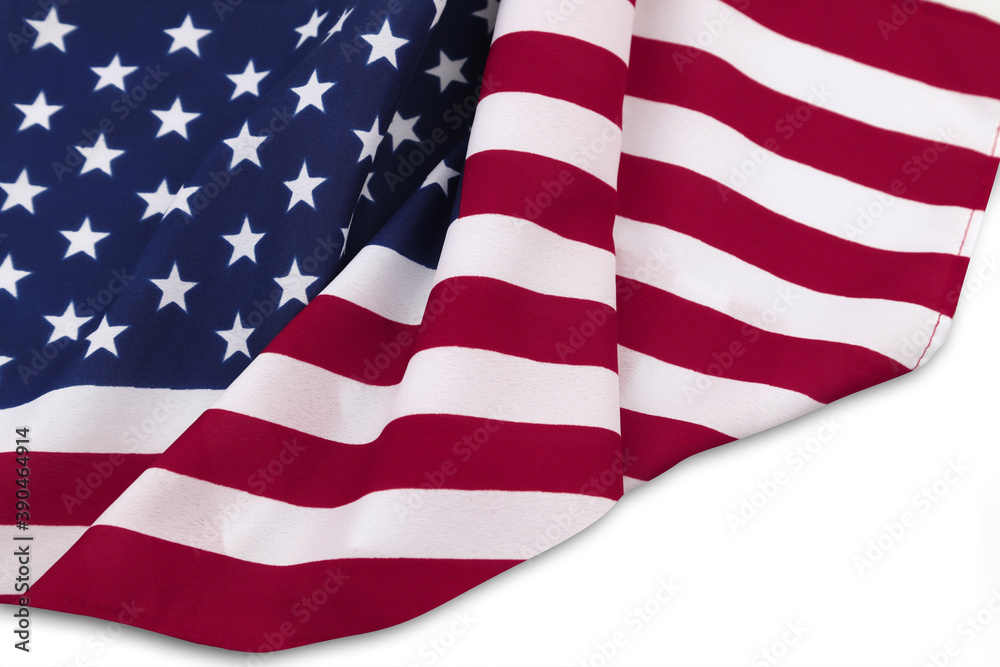 Fototapeta premium America flag on white