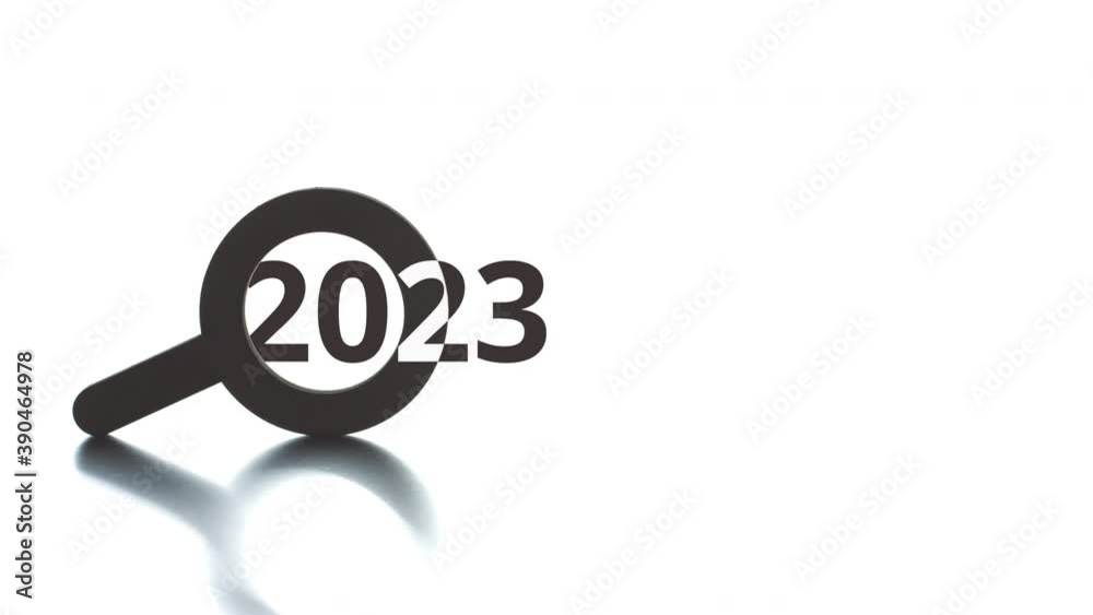 2023 text pops up from the loupe icon