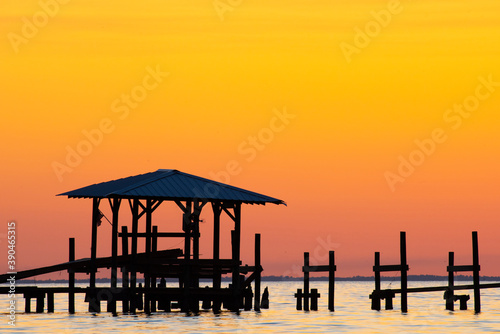 Sunset Over Mobile Bay in Fairhope, AL, USA
