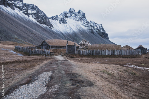 Landscape around Viking village, Iceland