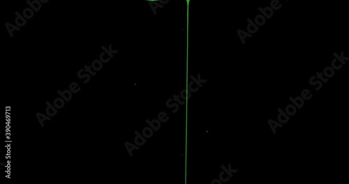 Green Slime Dripping In Black Background 