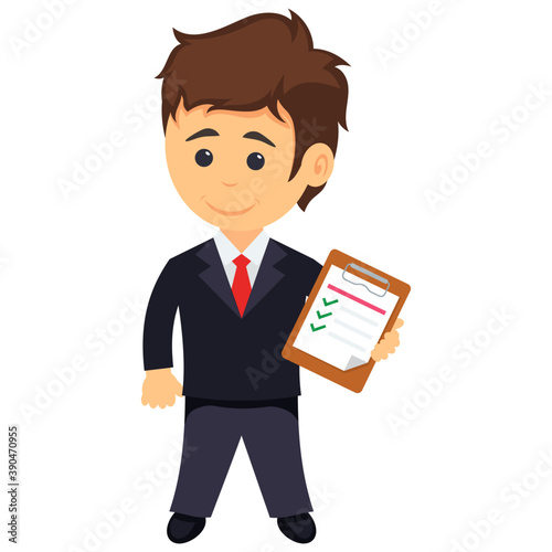 
A person involved in business, businessman 

