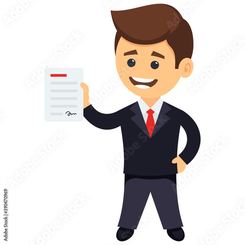 
A person involved in business, businessman 
