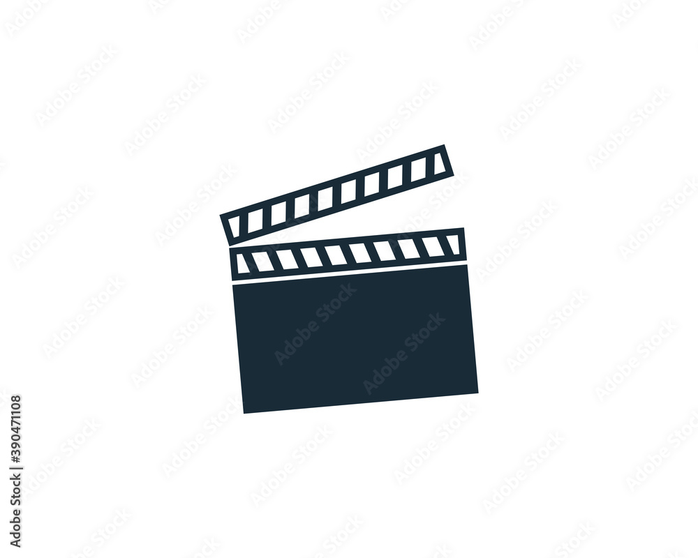 Movie Clapper Board Icon Vector Logo Template Illustration Design