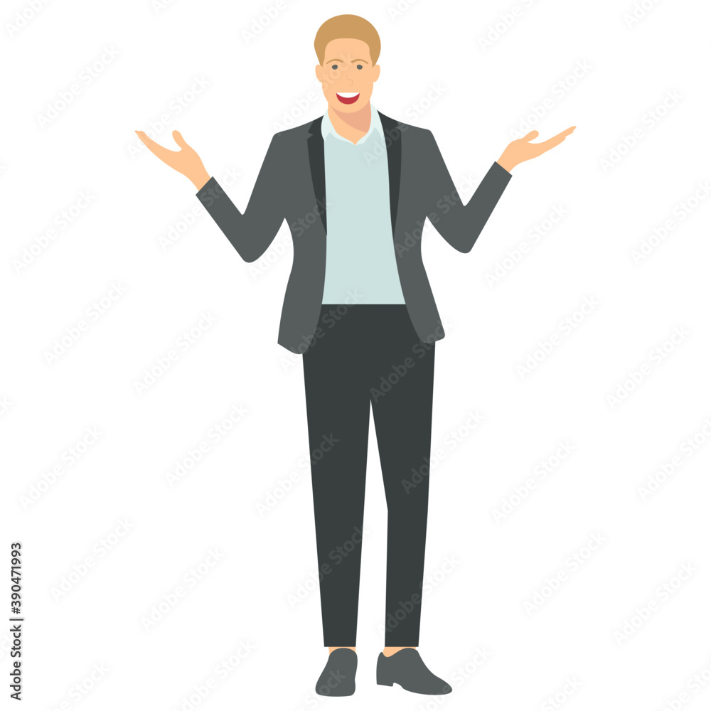 Delighted businessman expressing his emotions
Delighted businessman expressing his emotions