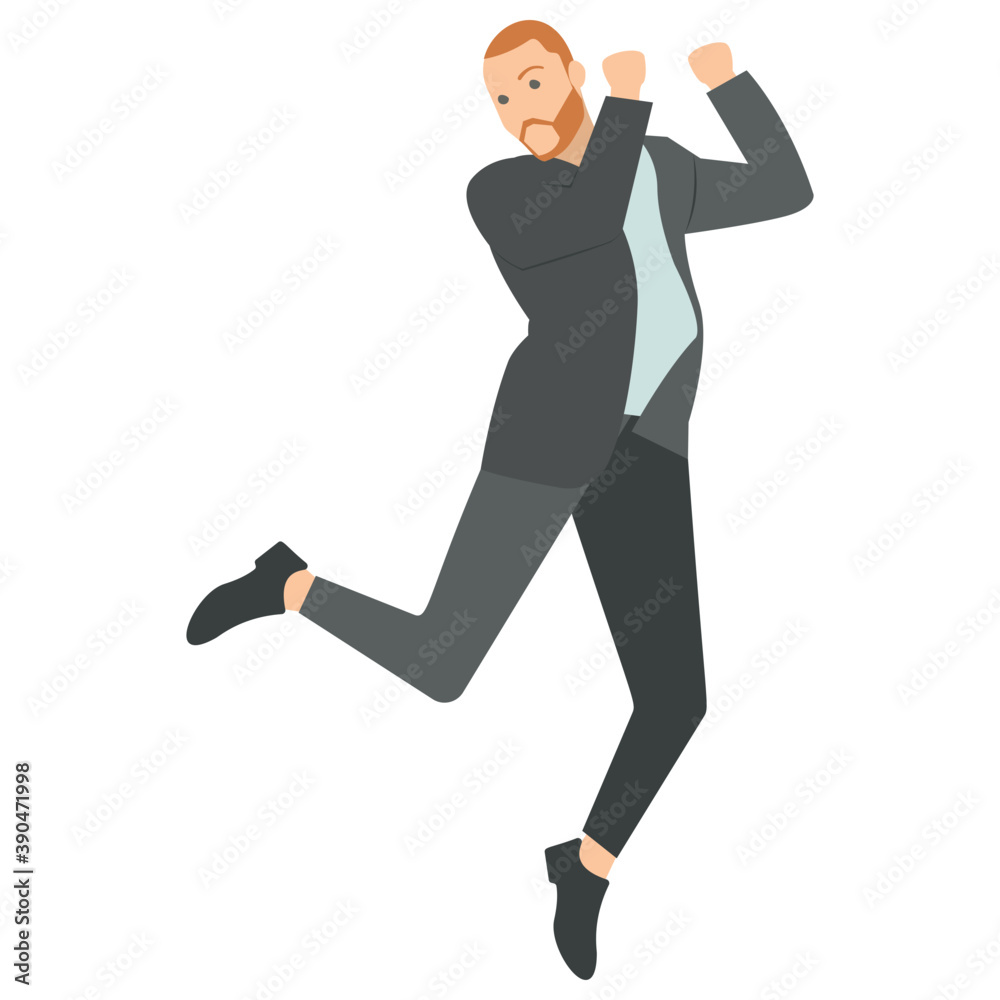 Delighted businessman expressing his emotions
Delighted businessman expressing his emotions