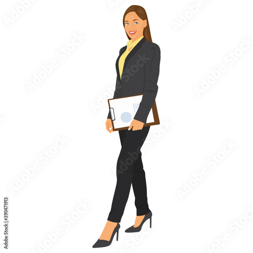 
Smiling female business leader posing
