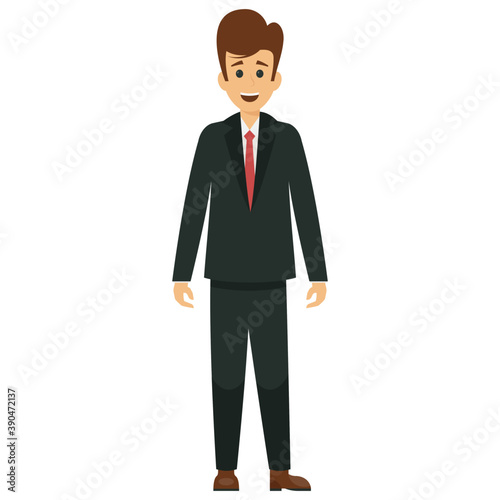
Delighted businessman expressing his emotions 
