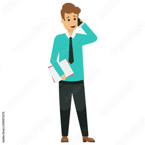 
Delighted businessman expressing his emotions 
