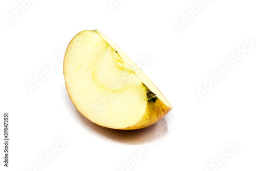 Apple quarters isolated on white background