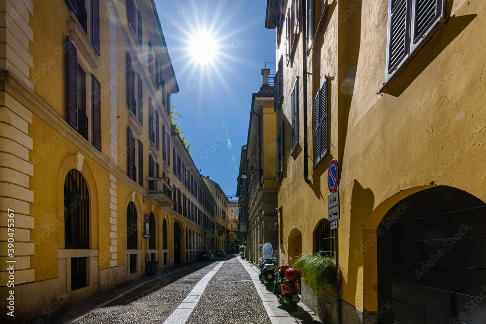 Fototapeta premium Milano, vie del quartiere di Brera