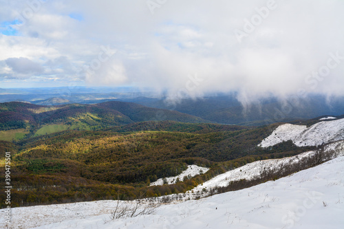 Fototapeta Naklejka Na Ścianę i Meble -  Bieszczady Mountains in Poland, beautiful panorama